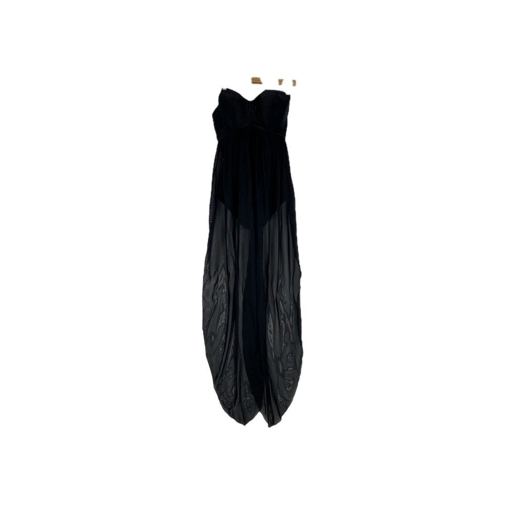 Curvy‎ Kate Swimdress Womens 16 Black Strapless Underwire Sheer Mesh Skirt Pool